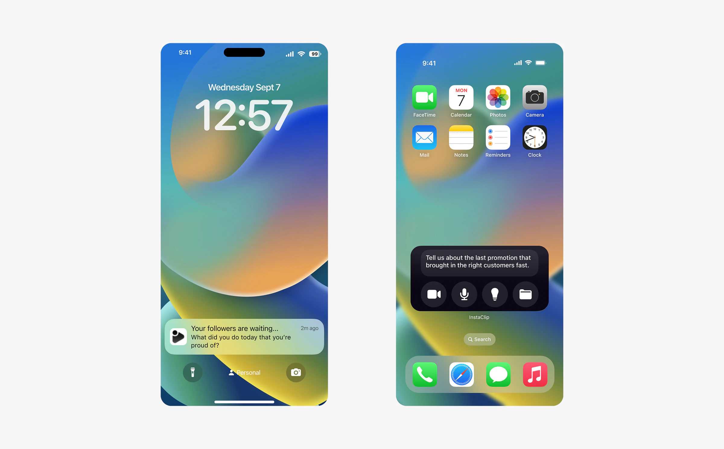 Push notification and home screen widget designs for building a consistent posting habit