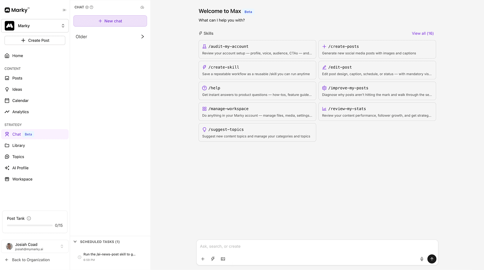 Beta chat interface V1