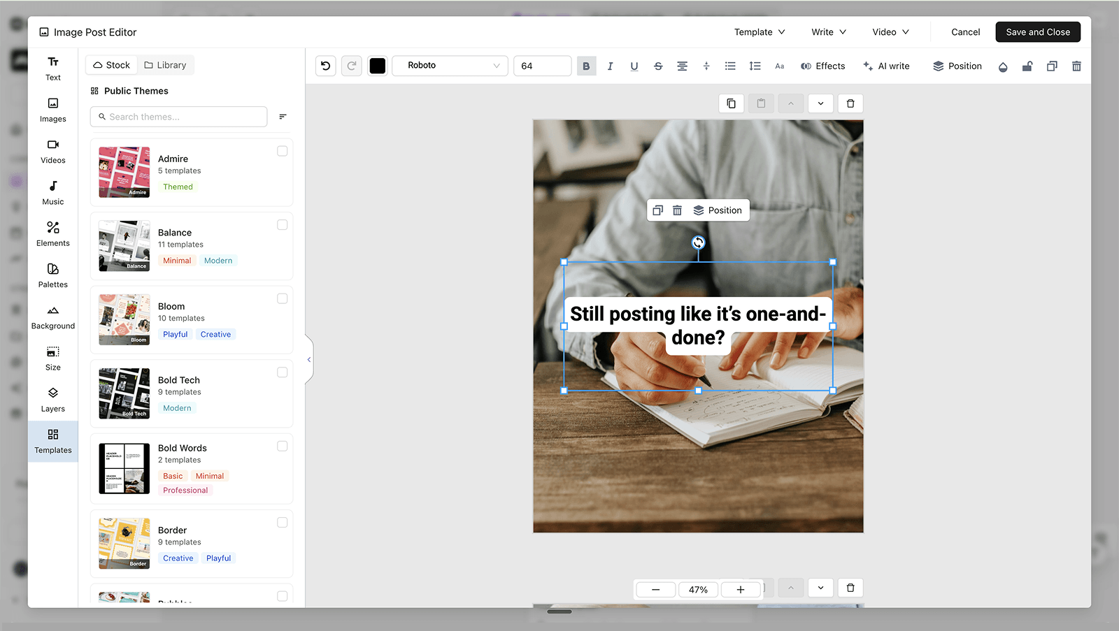 Marky's image post editor