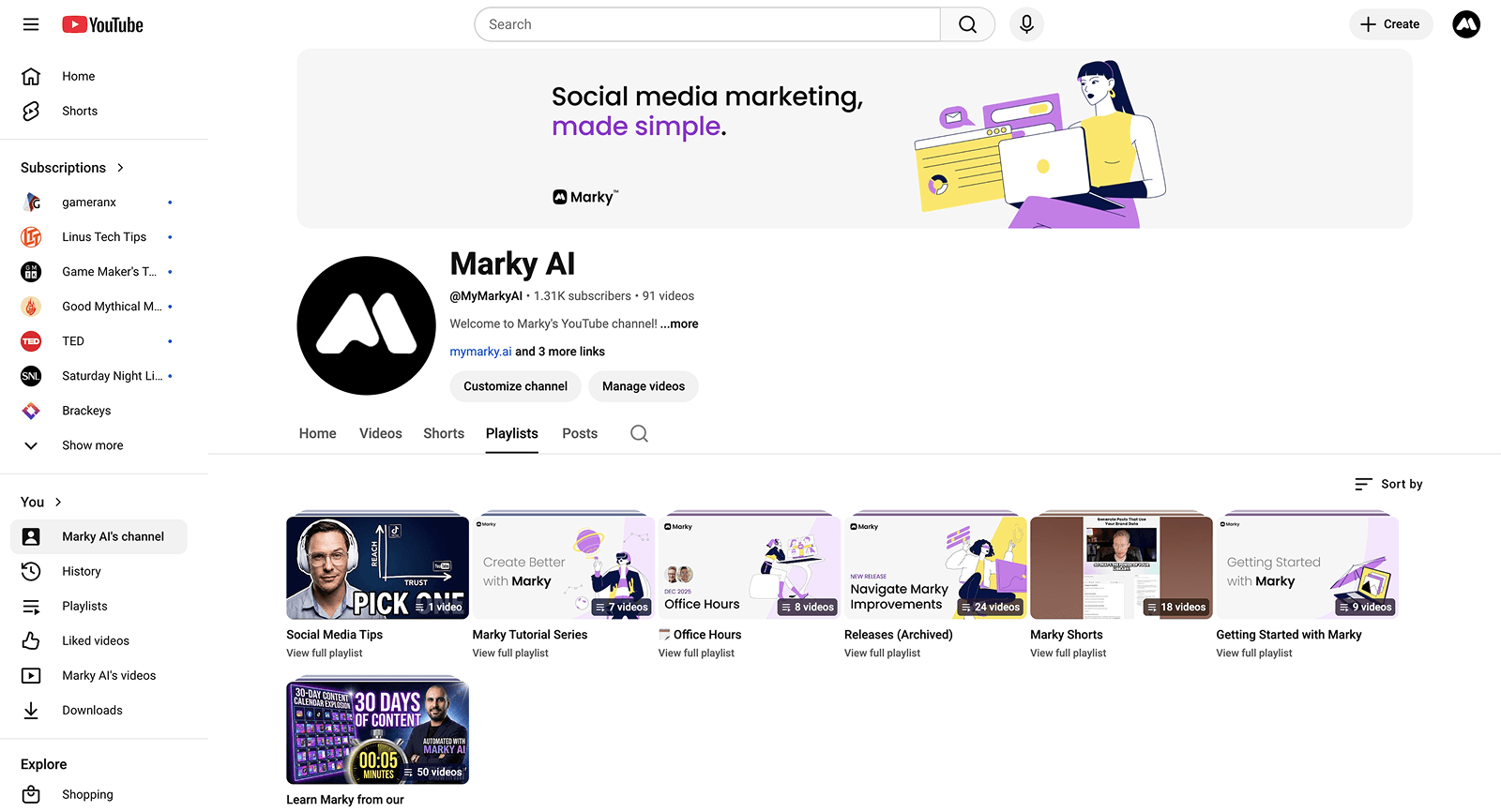 Marky YouTube series
