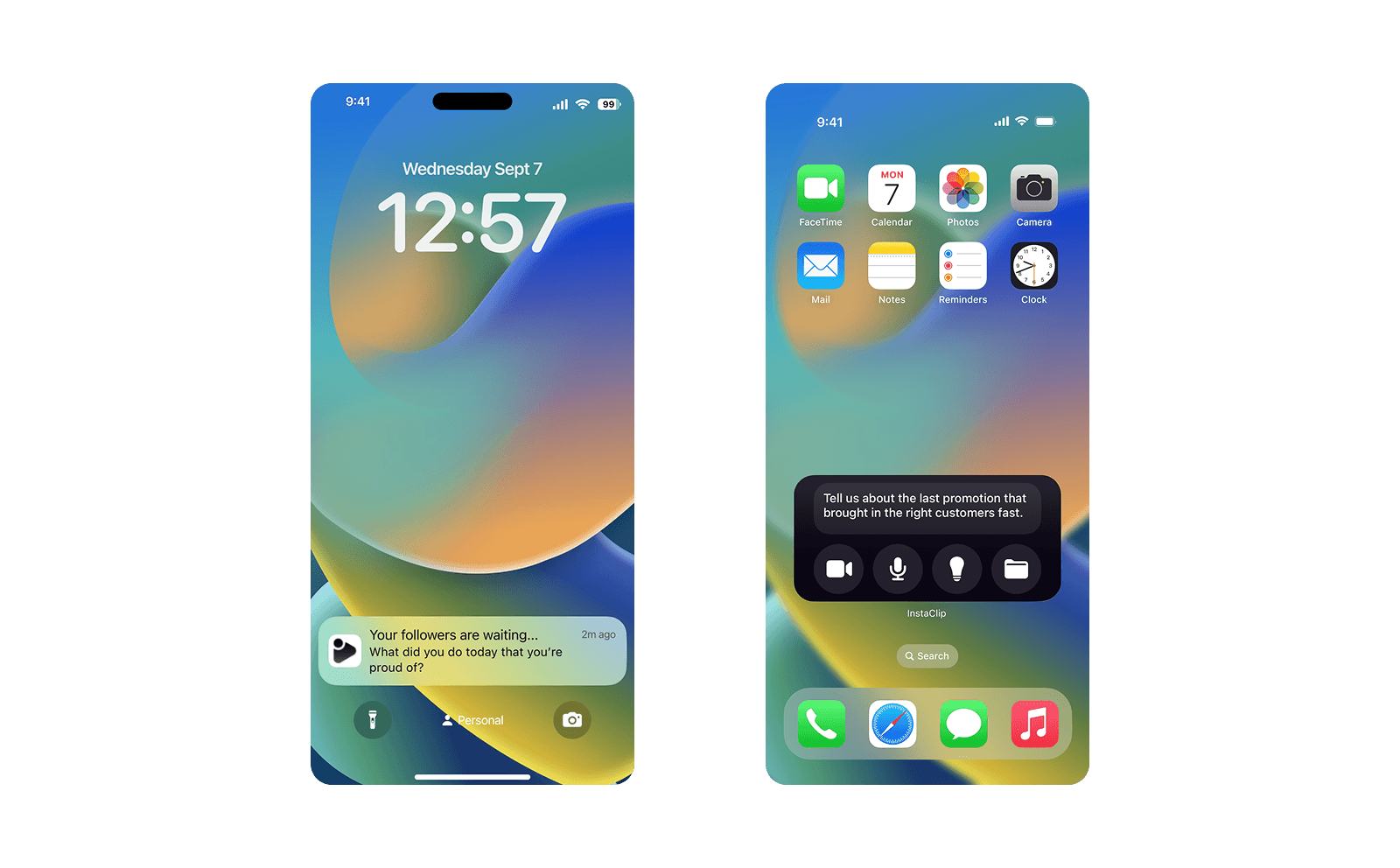Push notification and home screen widget designs for building a consistent posting habit