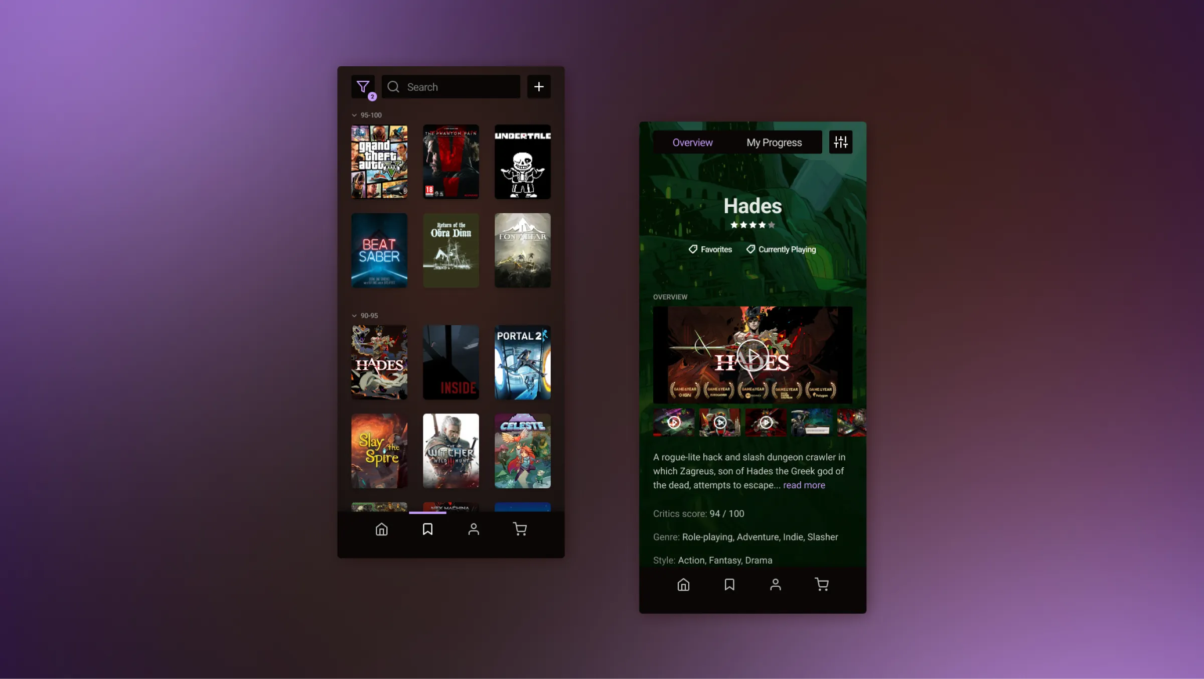 GOG mobile app concept