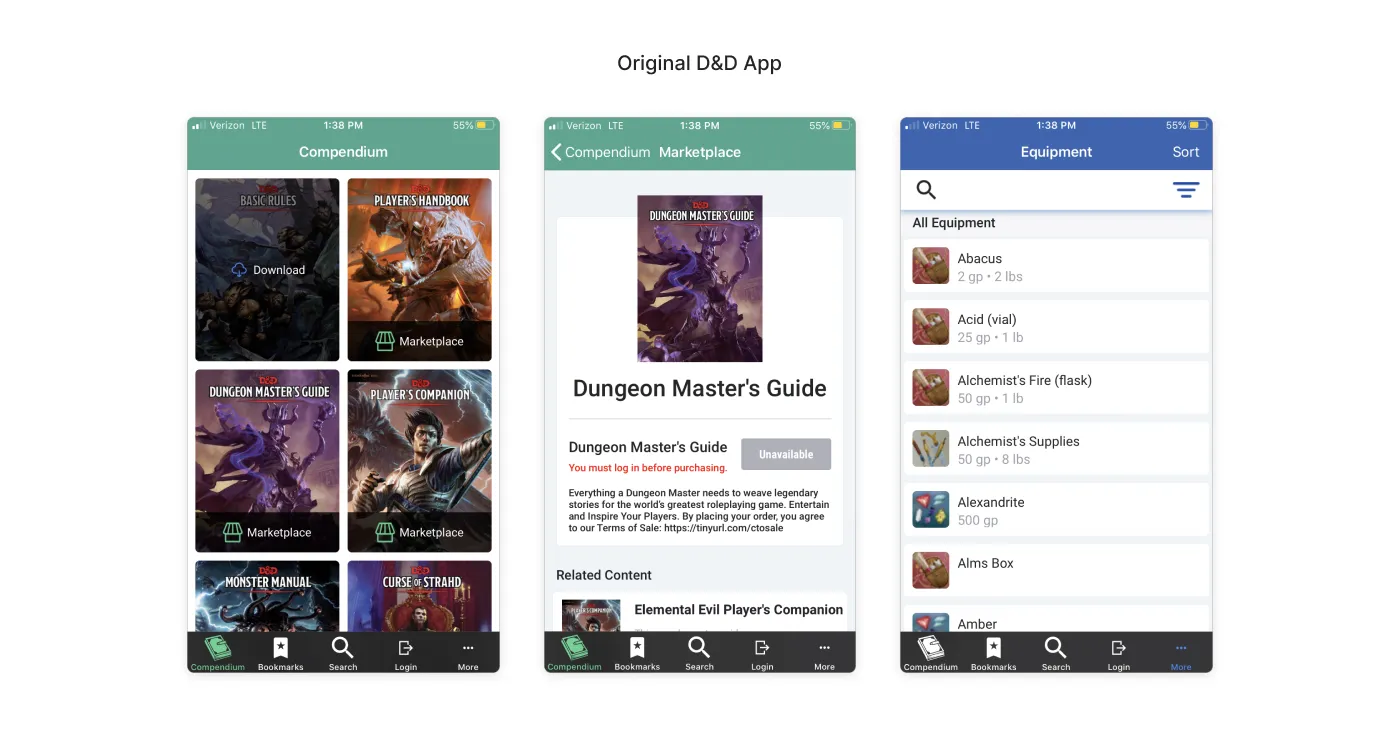Original D&D Beyond app