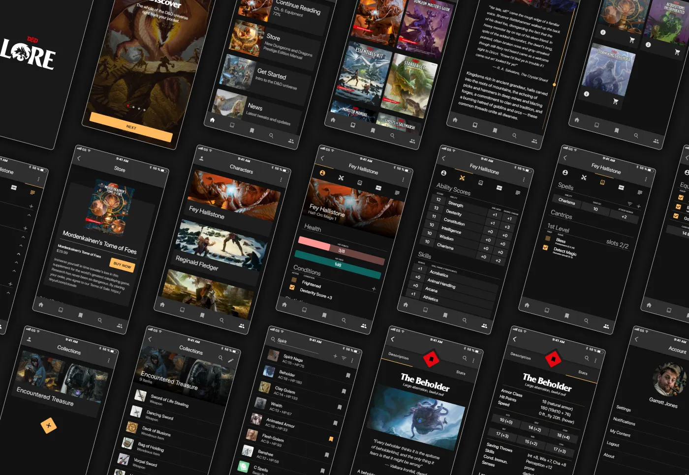 UI screenshots