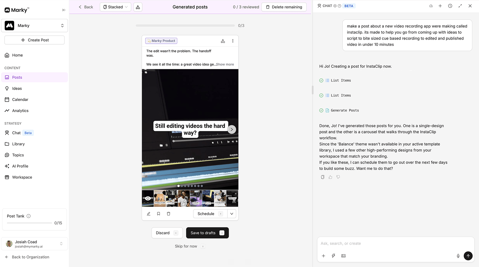 Beta chat interface V2