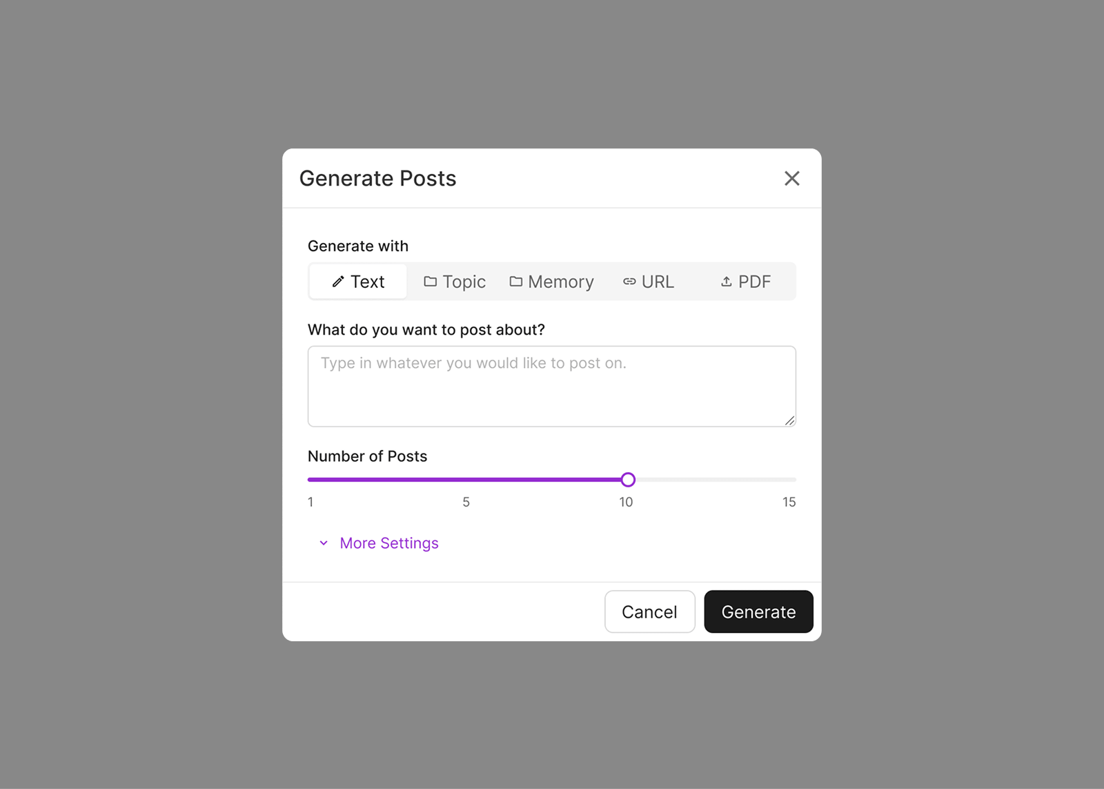 Generate panel V1