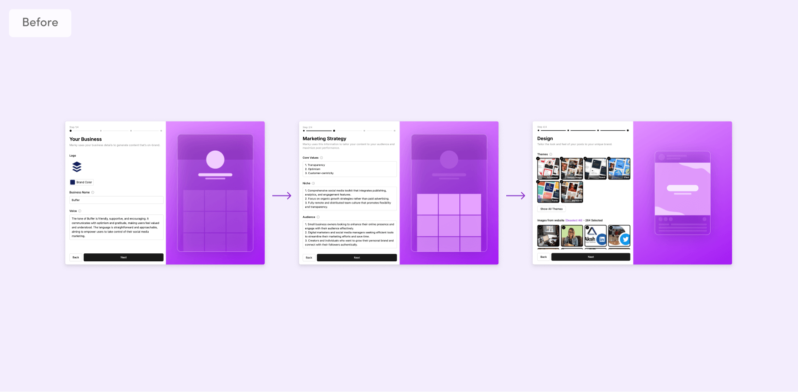 Original onboarding flow