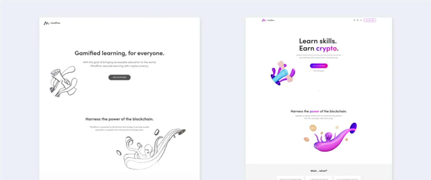 Homepage design